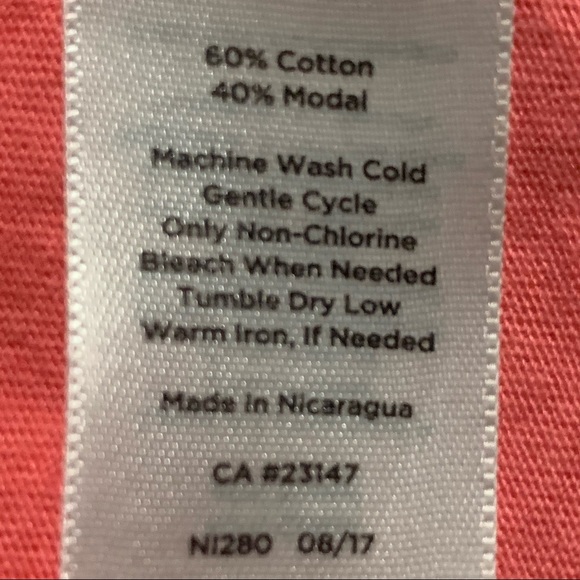 Talbots Peach Short Sleeved Tee L - Picture 4 of 4